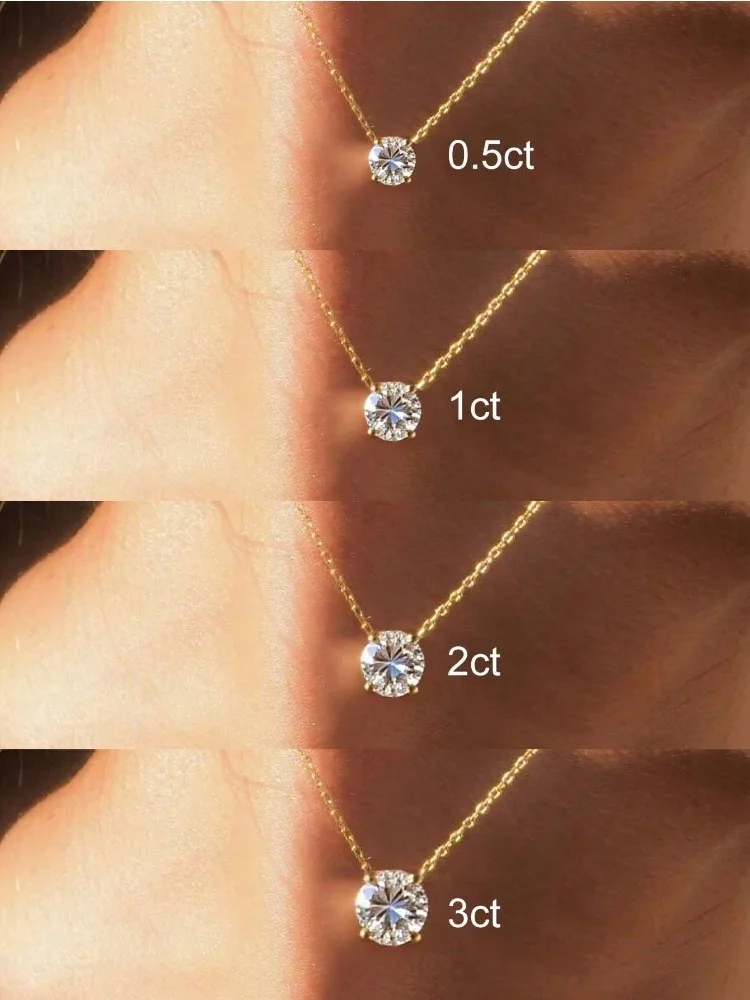Minimalistische runde Zirkon-Halskette aus 925er Sterlingsilber für Damen, Verlobung, Hochzeit, Party, modischer, hochwertiger edler Schmuck – Detail 6
