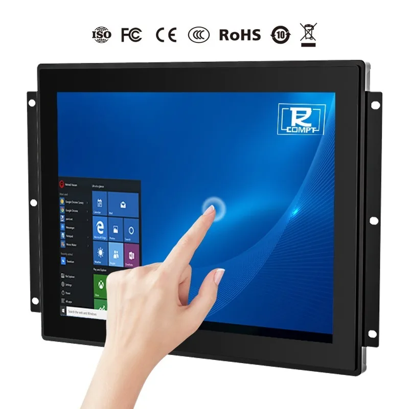 8-Inch open frame panel monitor TFT VGA DC 1024X768 with touchscreen,