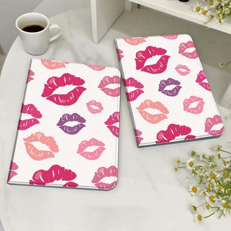 

Lips Romantic Heart Pattern For Honor MediaPad MatePad 6 7 X8 M5 M6 V6 V7 T5 T10 T10s 10 11 SE C5e X8a Pro Lite Tablet Case