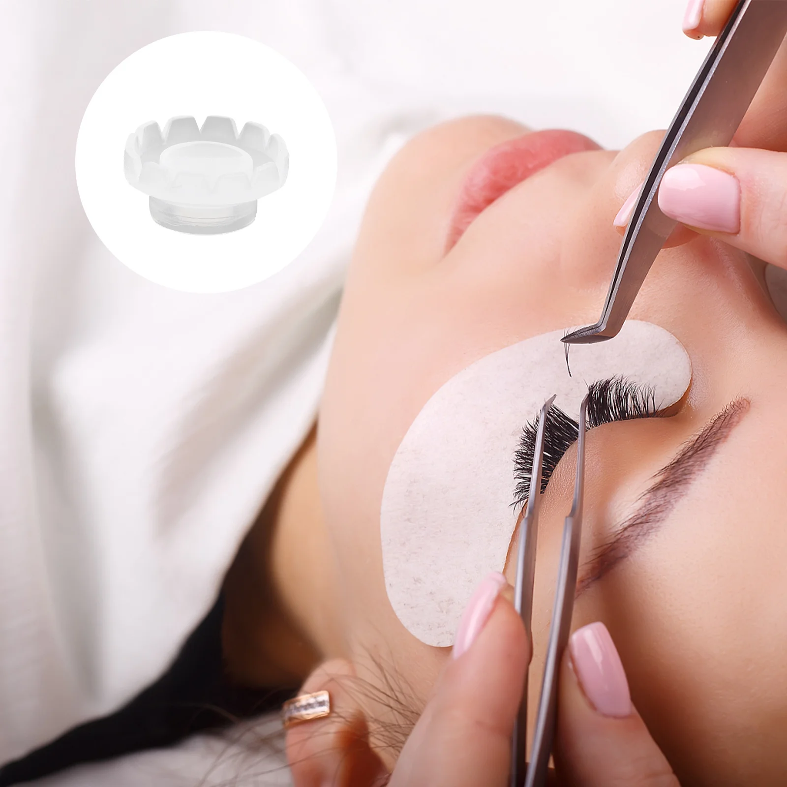 200Pcs Wimpern Pfropfen Werkzeuge Wiederverwendbare Lash Organizer Kleine Tassen für Kleber Pigment Tinte Falsche Wimpern Schönheit Zubehör