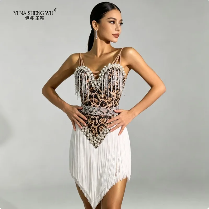 National Standard Latin Dance Fringe Skirt 2026 New Professional Competition Performance Costume for Art Exams