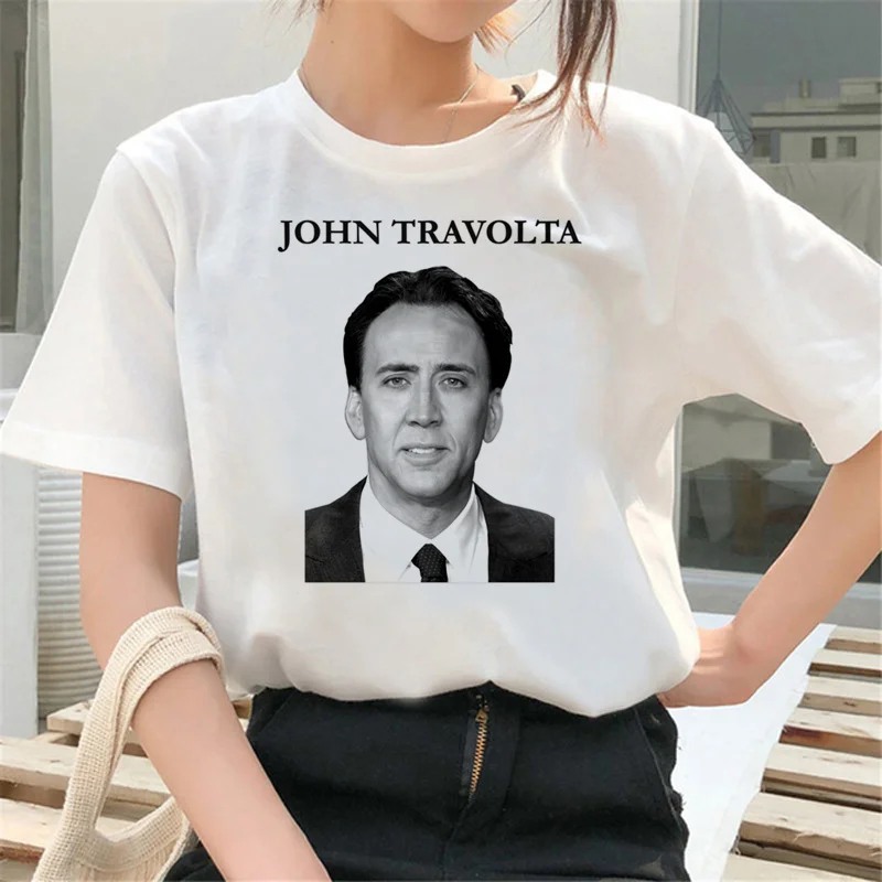 nicolas cage clothes men manga funny graphic tshirt top tees couple clothes vintage