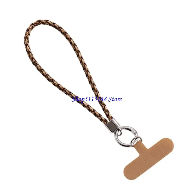 F3MA Leather Leather Hand Wrist Strap Phone Lanyard Universal Lanyard مع علامات تبويب الحبل