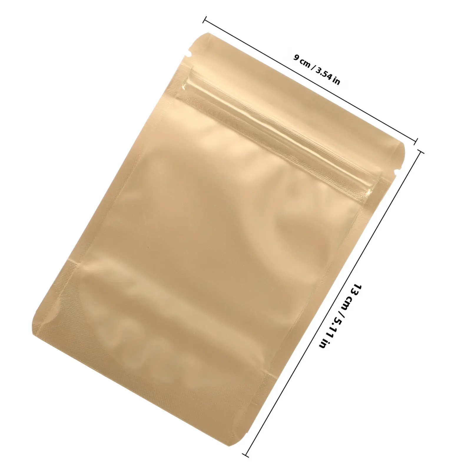 50Pcs Food Storage Pouches Metallic Stand Up Resealable Airtight Bags Snack Coffee Tea Candy Packaging Toaster Bags Reusable