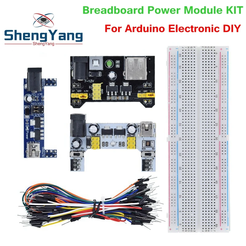 TZT MB-102 MB102 Breadboard 400 830 Point 65 Jumper Wires Solderless PCB Bread Board Test Develop DIY for Arduino Power Module image 3