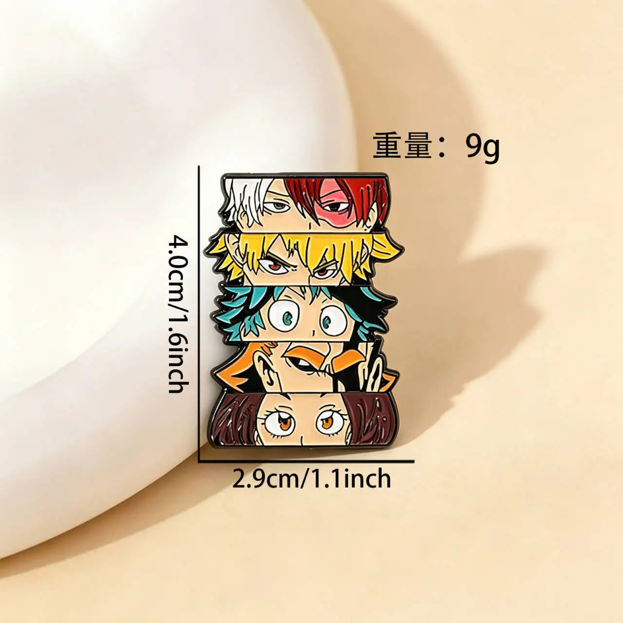 9Pcs Anime MHA Stack Character Enamel Pin Metal Brooch Badge Cartoon Jewelry Backpack Clothes Decor Fans Gift