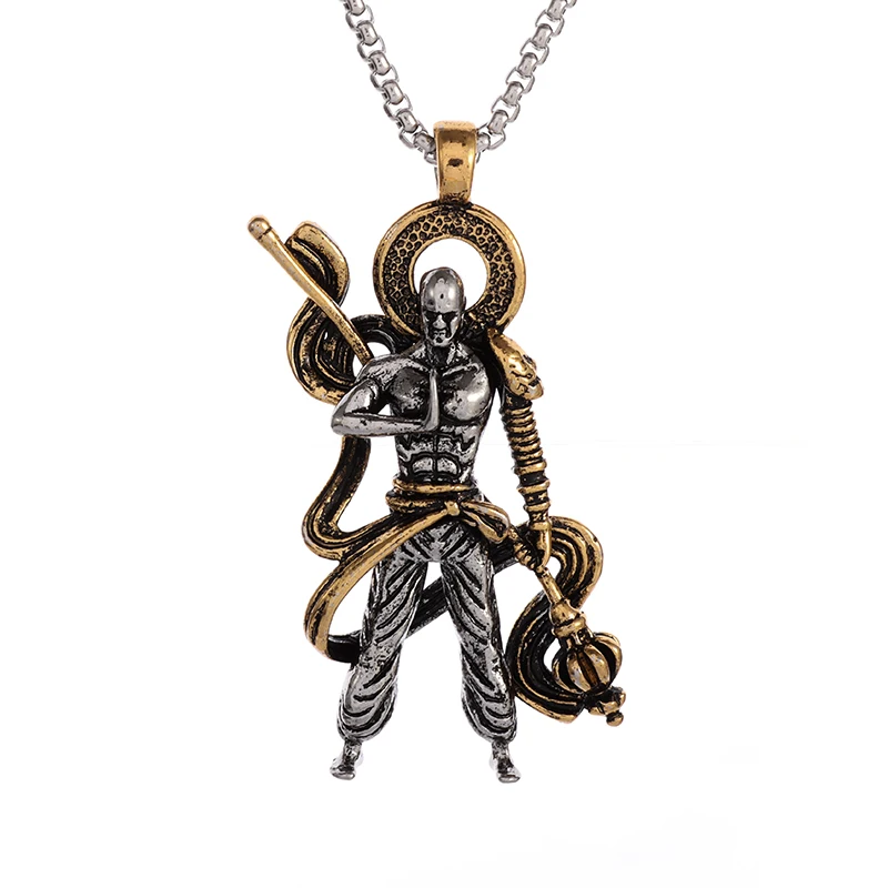 Mens Women Vintage Fashion Arhat Pendant Necklace Buddhist Amulet Party Street Jewelry Gift