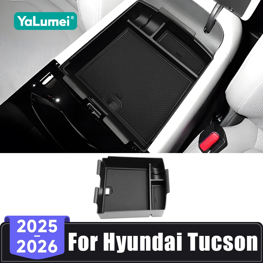 Für Hyundai Tucson Limited Hybrid 2025 2026 (NUR für elektronische Schaltung) Auto-Armlehnen-Aufbewahrungsbox Mittelkonsolen-Organizer Ablage
