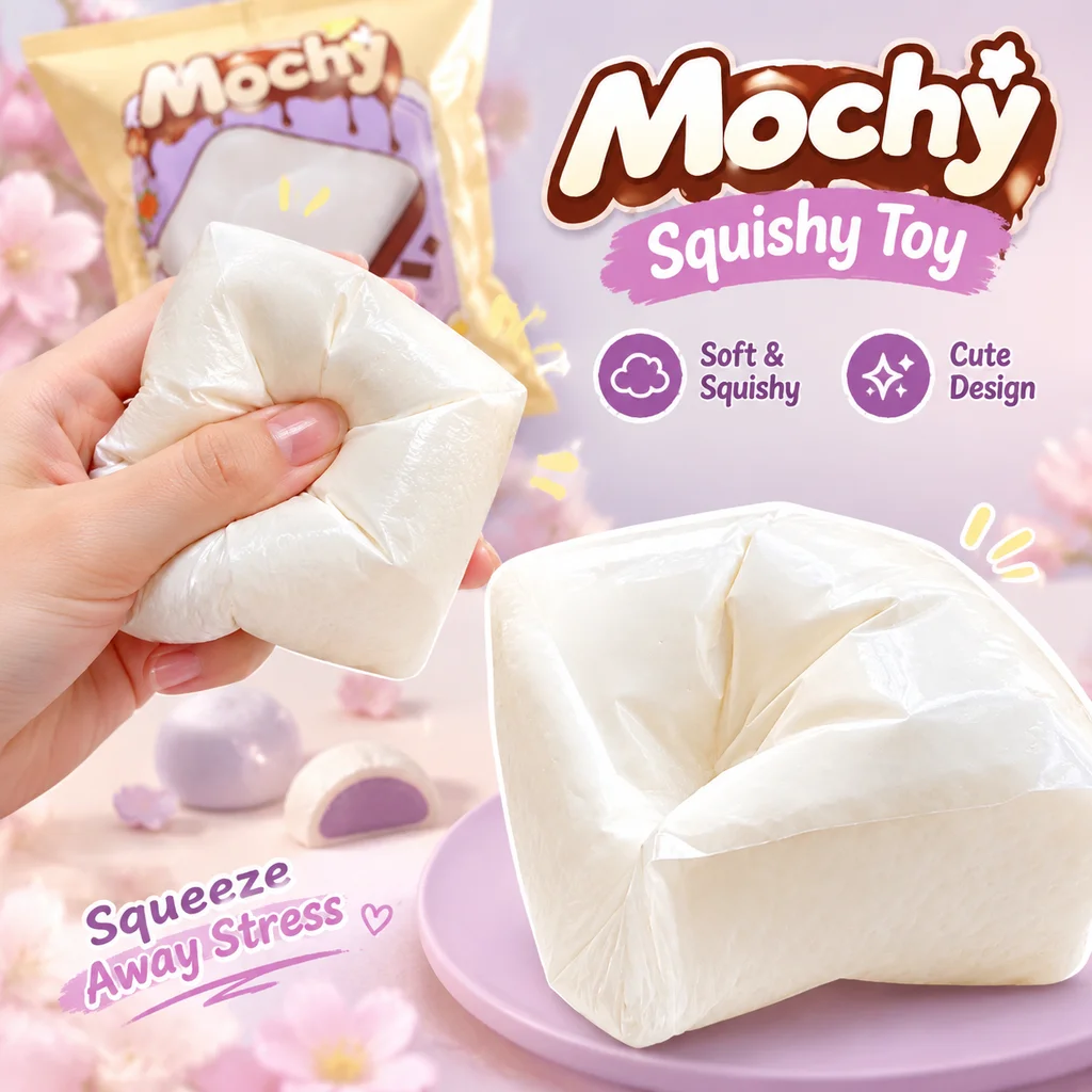 Squishy Slow Rising Milk Cake Bread Thick Square Rice Cake Slow Rebound Fidget Toy Anti Stress Release Hand Relax Toy