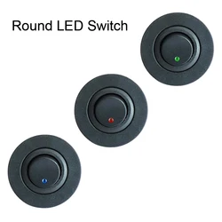 12/24V Round Toggle LED Switch Car Charger Panel Combination  3 Pins On-Off Control for Car Truck Boat Modification Switch