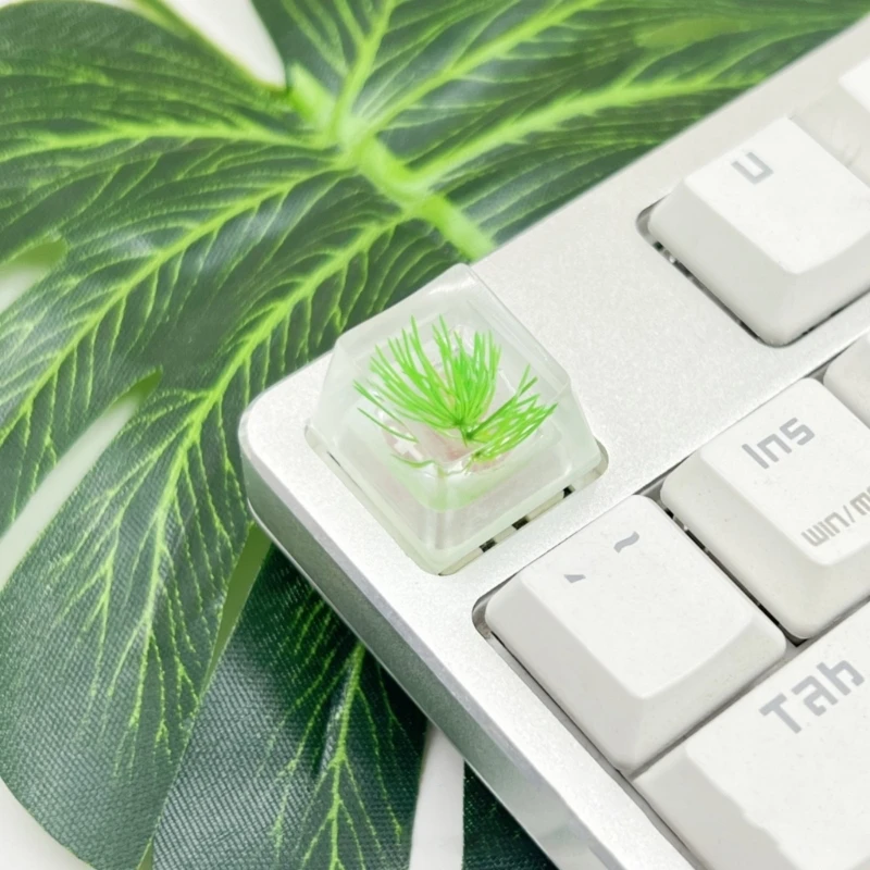 ユニークなビジュアル.H05Aを提供するメカニカルキーボード用のパインブロッサムフラワーレジンキーキャップ