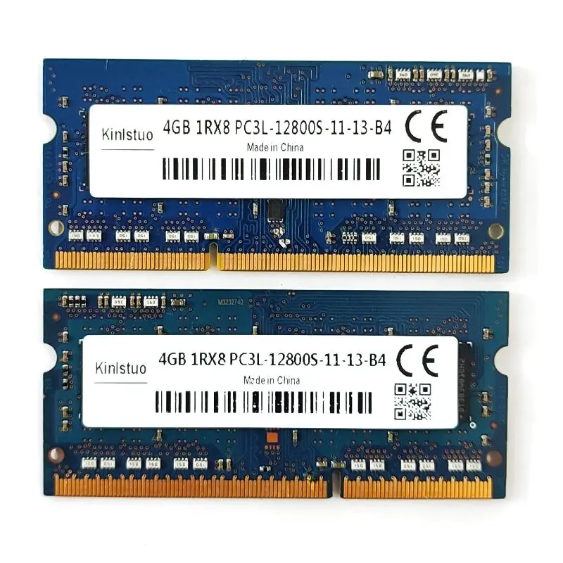 Kinlstuo RAMS DDR3 4 جيجابايت 1600 ميجا هرتز ذاكرة الكمبيوتر المحمول ddr3 4 جيجابايت 1RX8 PC3L-12800S-11-13-B4 SODIMM 1.35 فولت 204PIN