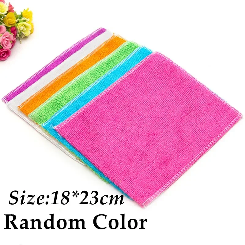 Microfiber Dish Washing Cloths, Bamboo Fiber,  Reusable, Anti-oil Cleaning Towels, Kitchen Cleaner, 18x23cm, 1 Pc, 5 Pcs, 10Pcs