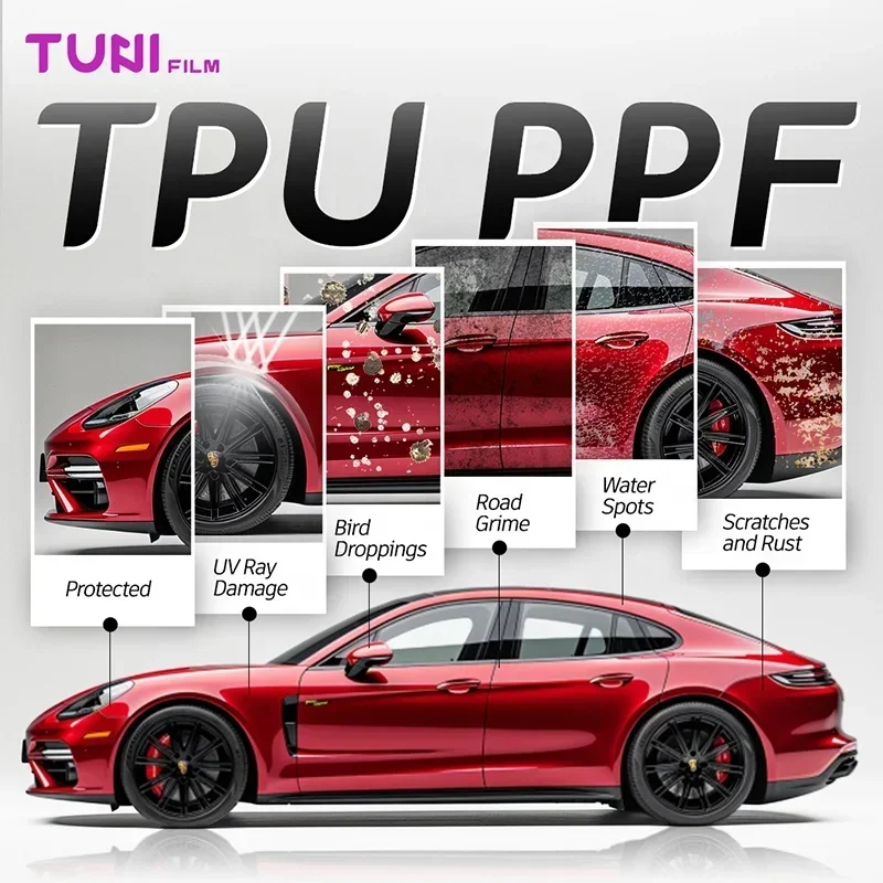 2025 Produttore personalizzato Nessuna idrolisi Pellicola protettiva per vernice per auto PPF ad alta trasparenza per la rimozione termica