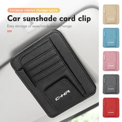 Car Sun Visor Storage Sun Glasses Holder Organizer Accessorie For Toyota C-HR CHR Logo 2016 2017 2018 2019 2021 2022 Fortuner