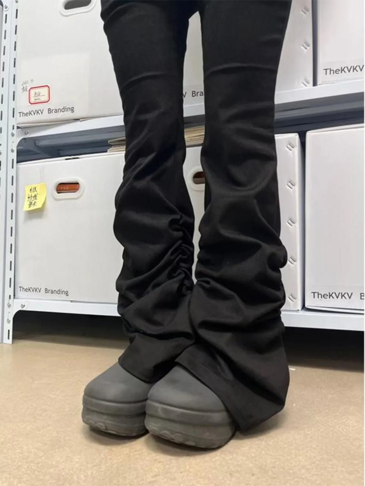 

American Design Sense Pleated Flared Jeans Women's Early Spring New Retro Spicy Elastic Micro Flare Denim Pants Casual Style ...