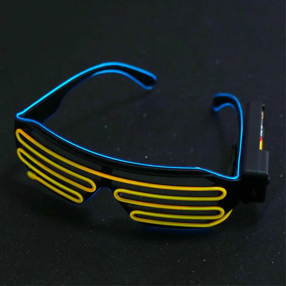 Wireless LED Glowing Glasses Cool Double Colors Neon Glasses Colorful Glow-in-the-dark Fluorescent Glasses Halloween Costumes view 4