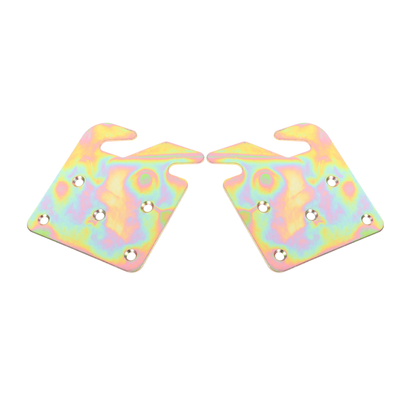 

2pcs Wood Bed Frame Rail Hook Plates 5 Hole Design Bed Supplies Fit Solid Wood Beds Heavy Duty Hardware