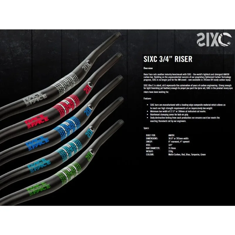 RaceFace Sixc Dh Handlebar Red, 31.8, 785Mm