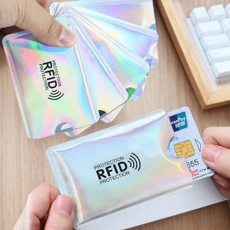

Ультратонкий RFID-блокирующий держатель для карт, защитный чехол для кошелька, противоугонный чехол для кредитных карт, безопасные рукава