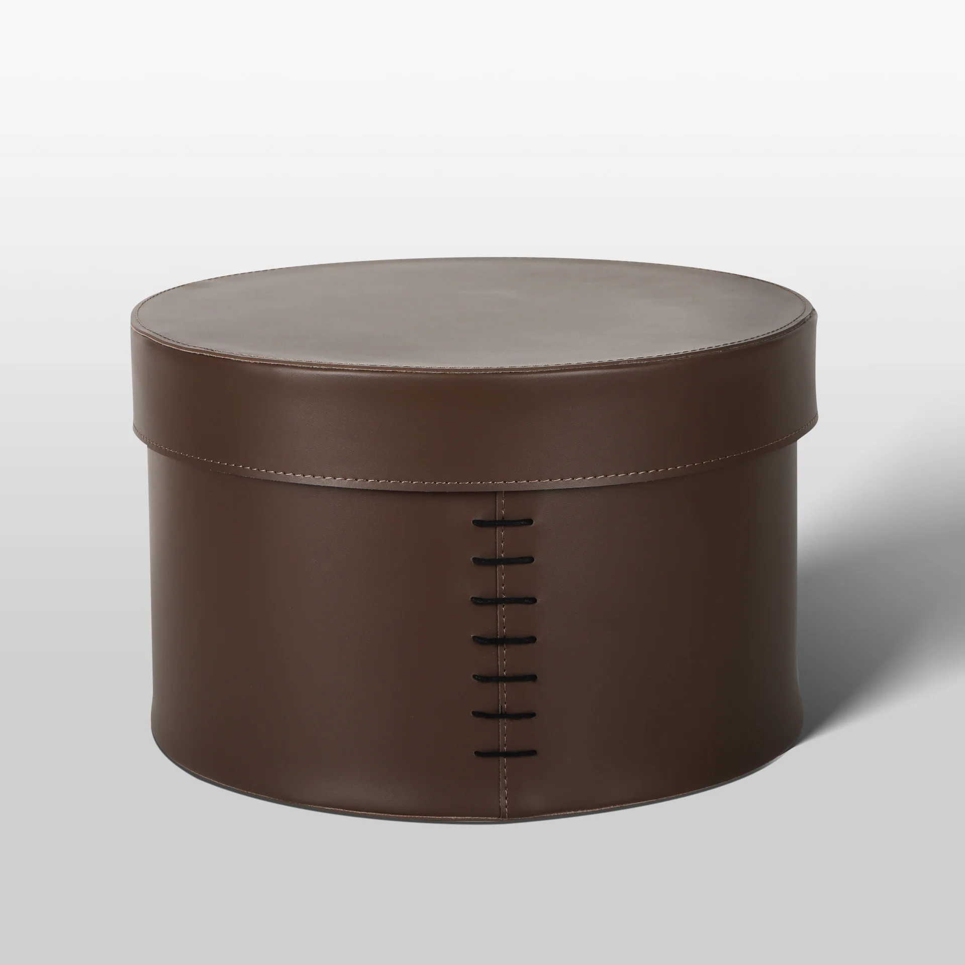 

Light luxury high-grade cylindrical storage box leather household storage finishing box wardrobe cloakroom model room ⭐ spot