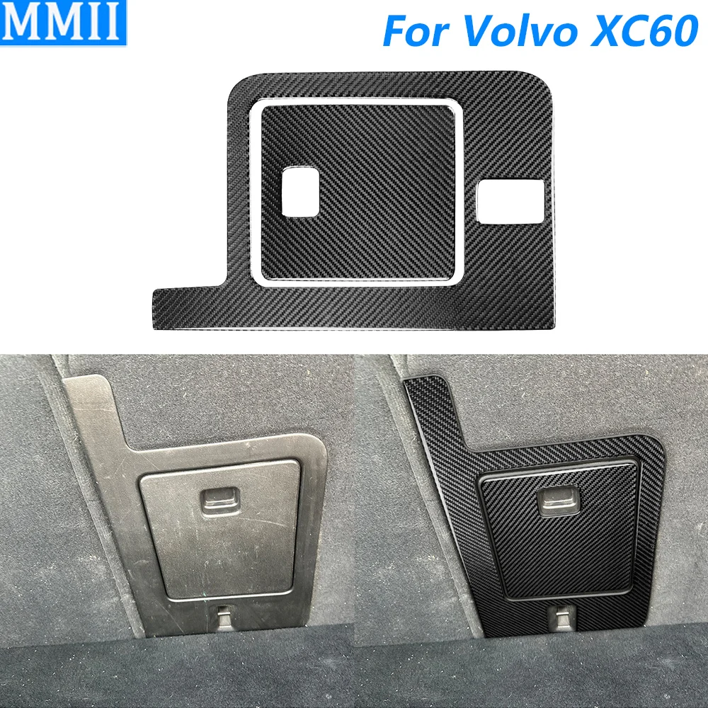 

Для Volvo XC60 2018-2025 углеродное волокно, коробка для хранения на заднем сиденье, декоративная крышка, автомобильные аксессуары, наклейка для украшения интерьера