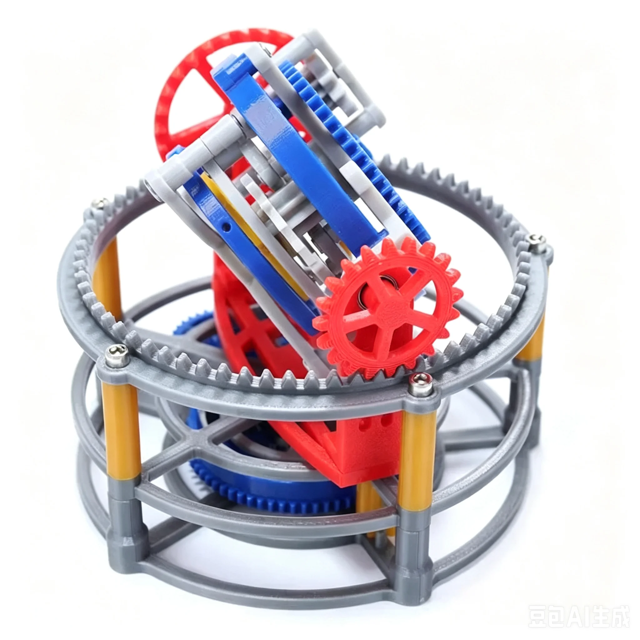 DIY Tourbillon Gear Transmission Model - 3D Printed Mechanical Pendulum Clock Kit  Spring-Powered Educational Science Toy