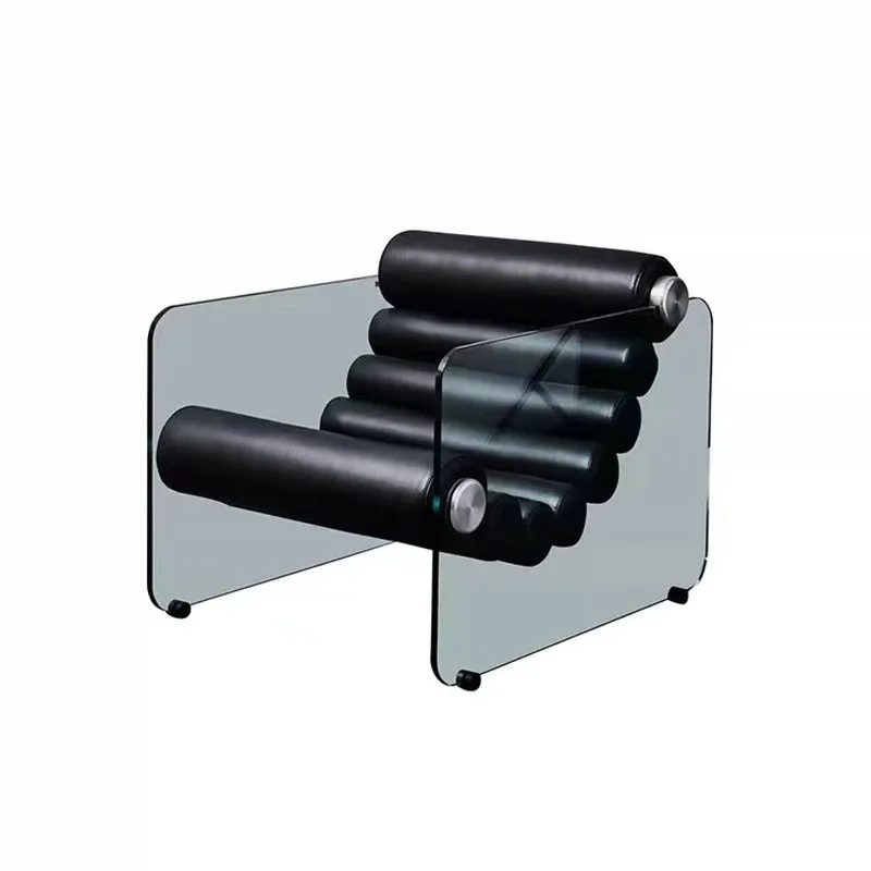Back chair acrylic special-shaped cylindrical chair tempered glass suspension chair