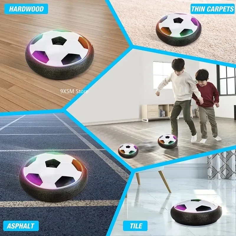 Fútbol flotante, fútbol interactivo para niños, juguetes deportivos interactivos eléctricos para interiores para padres e hijos, pelota de fútbol flotante LED