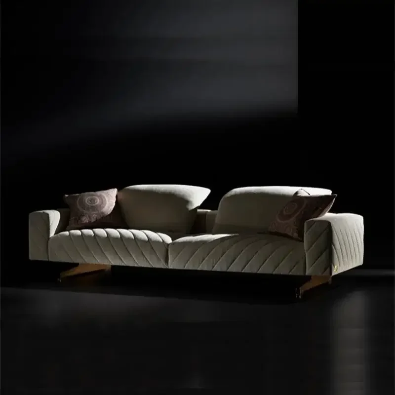 

YH8 New Italian light luxury fabric sofa living room villa straight row minimalist designer