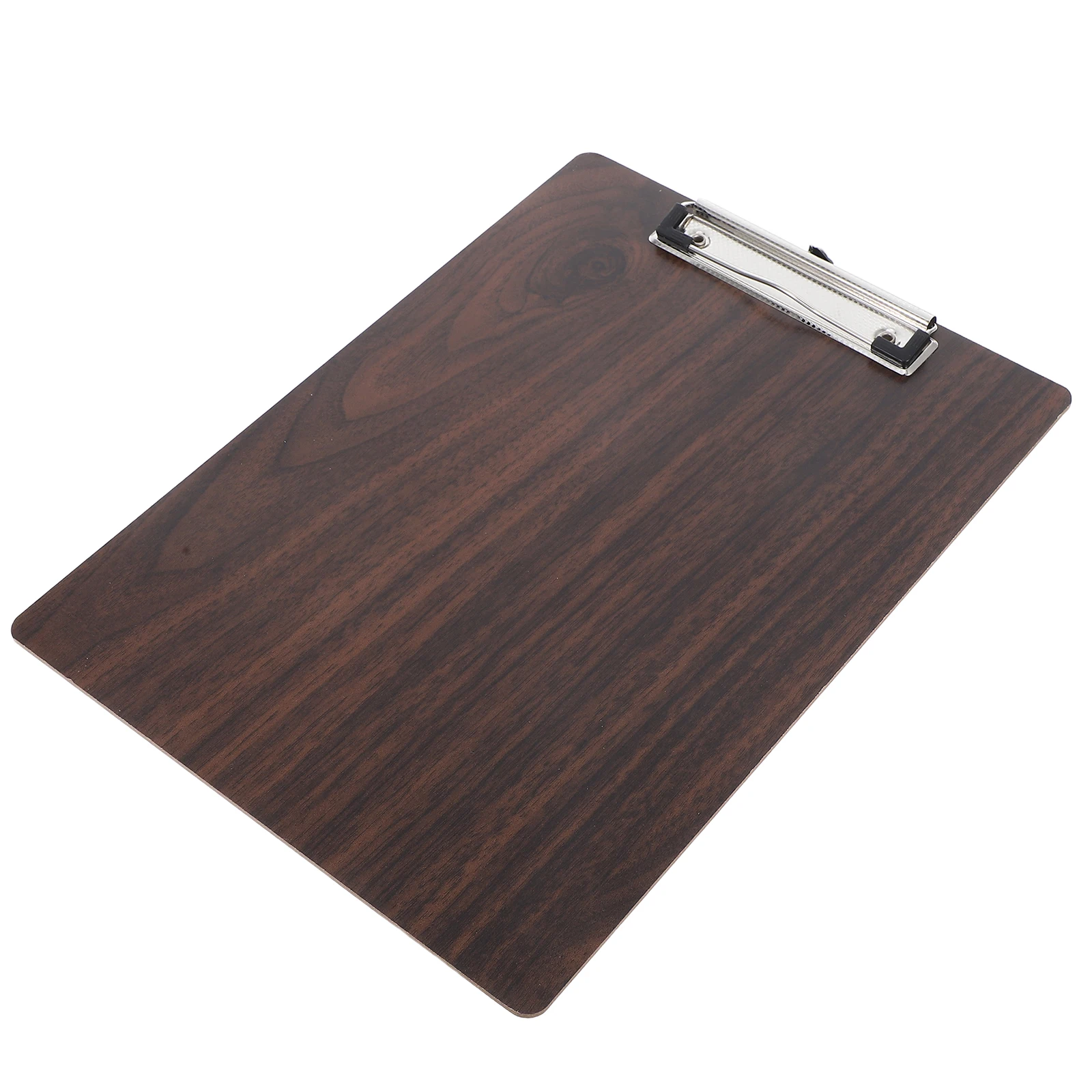 

Portable Clipboard Wood Stainless Steel Walnut Document Holder Strong Metal Clip Retractable Hanging for Students