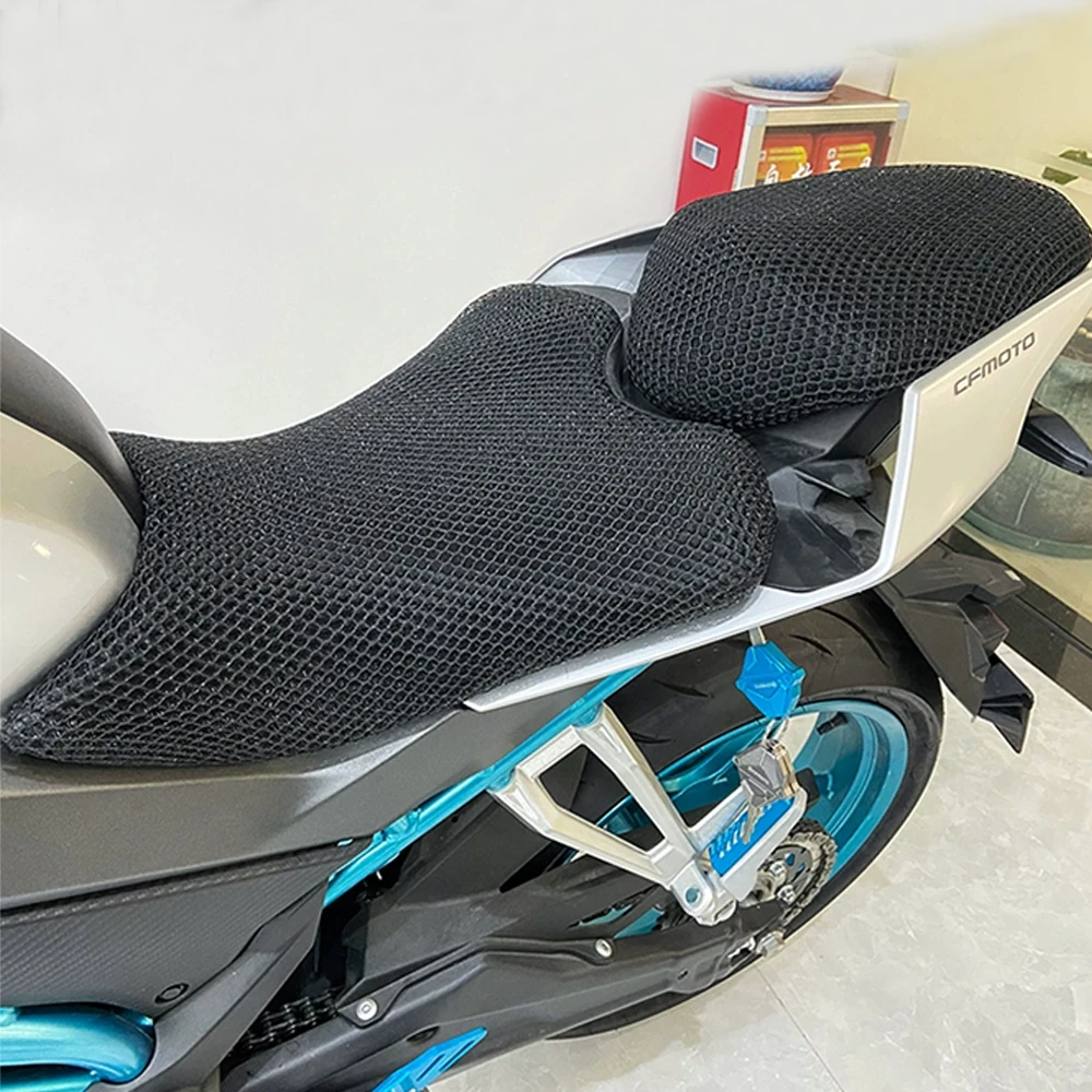 For CFMOTO 250SR MY22 300SR 450 SR 250NK Motorcycle Rear Seat Hump Cushion Cover Net 3D Mesh Protector Insulation Cushion Cover