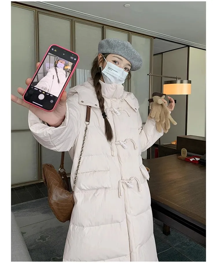 

Новая зимняя модная однотонная женская пуховая хлопковая куртка средней длины, корейская свободная толстая теплая стеганая куртка, женские парки с капюшоном, верхняя одежда