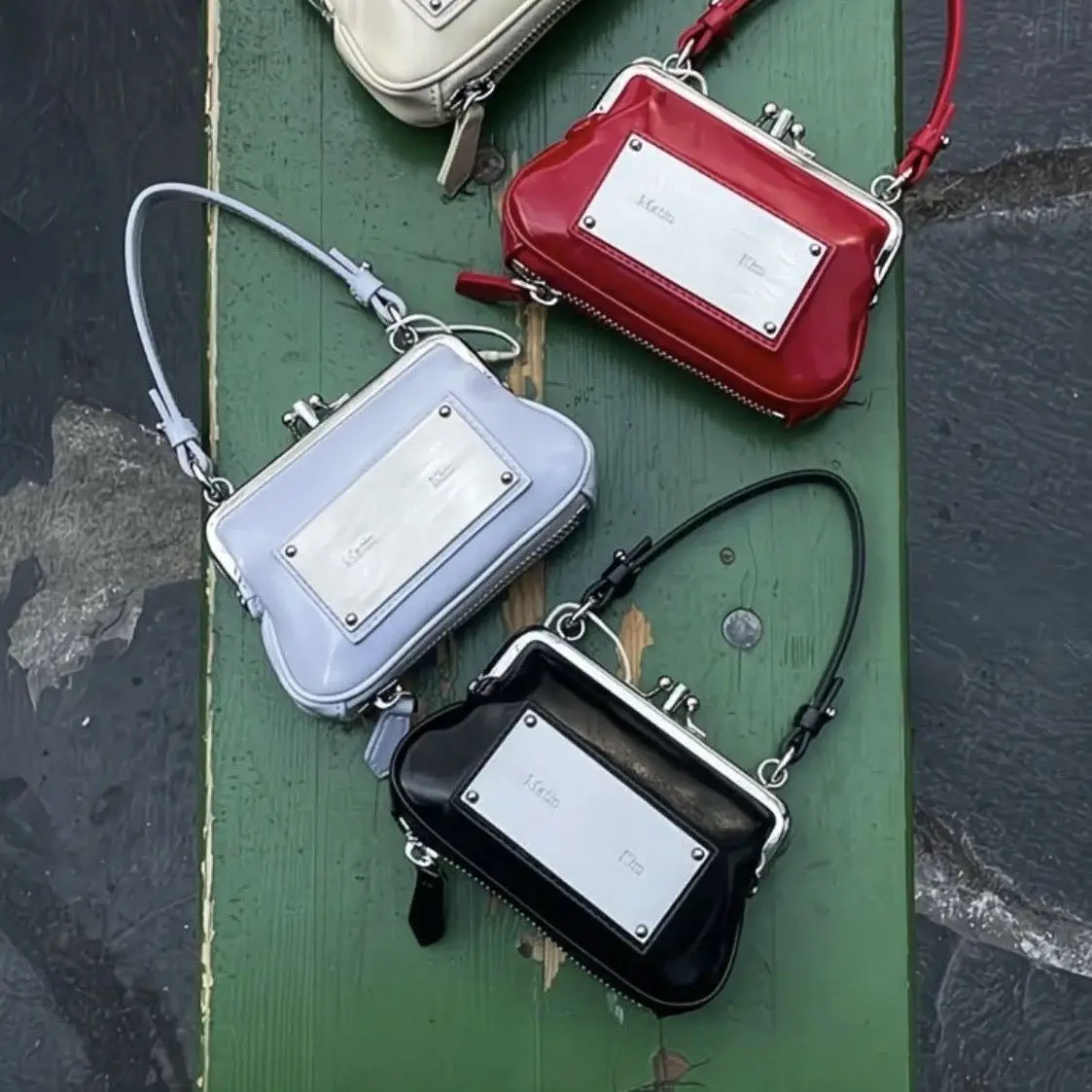 Matin Kim Frame Mini Wallet Bag Clasp Coin Purse Crossbody Card Holder Korean 2026