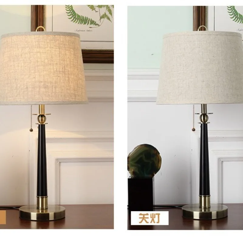 American minimalist desk lamp, modern and cozy bedroom bedside lamp, neoclassical study, creative hotel room desk lamp