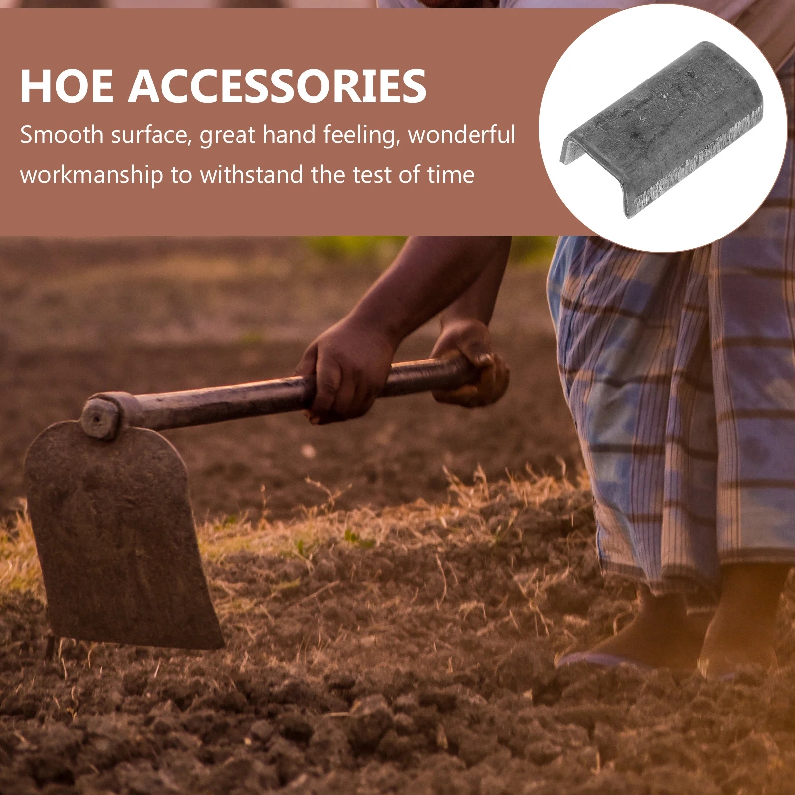 10 قطع من ملحقات مشبك مجرفة الحديقة متعددة الاستخدامات سهلة التركيب لمقابض الأدوات المختلفة مشبك استبدال رأس المجرفة #3