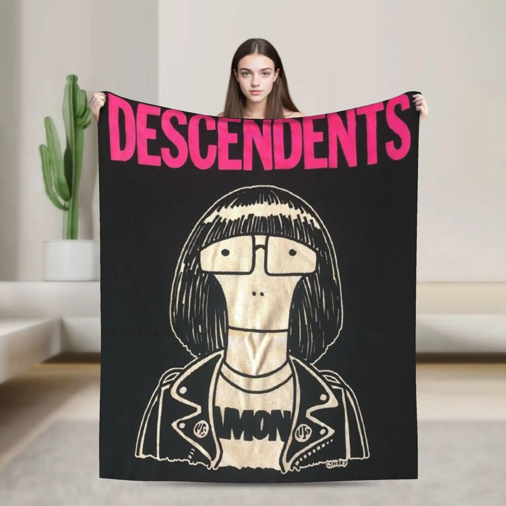Descendents Milo Goes to College Bedding Throws Cozy Fashion Blanket  For Couch Chair Travel Car Flannel Bedspread Bed Cover