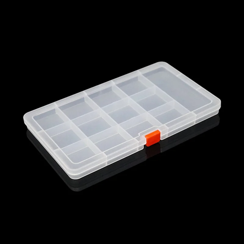 

1PC 13 Grid Transparent Plastic Dividing Box Jewelry With Lid Storage Box Portable Small Item Storage Box