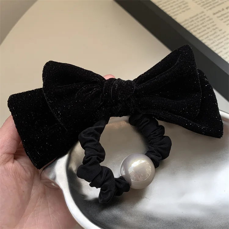 여성용 양면 활 상어 클립, 블랙 레드 벨벳 헤어 클립, 뒷머리 머리핀, 패션 바레트, 스위트 걸스 헤어 액세서리