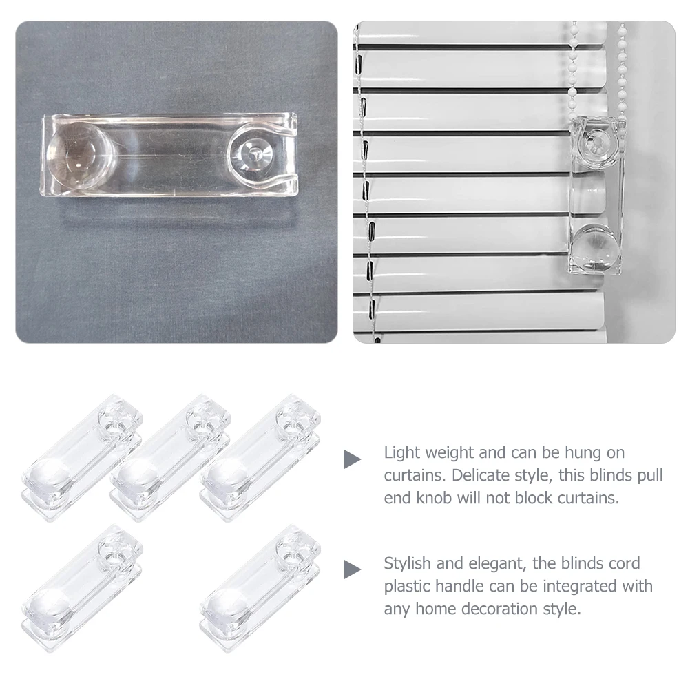 

5pcs Curtain Beads Cord Pull Pendant Vertical Blinds Weights Chains Window Blind Cord Knob Drops Plastic Handle Home Decoration