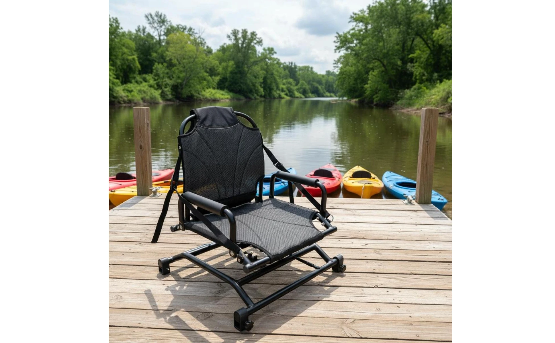 Kayak Swivel Seat Comfortable Support Aluminum Kayak Seat Marine Accessory Quick Release Water Sports Gear for Anglers