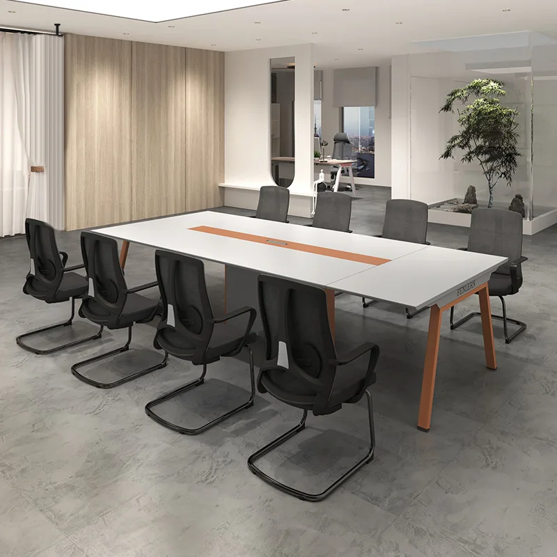 small conference table Modern fashion conference room negotiation table Simple workbench Office table and chair combination