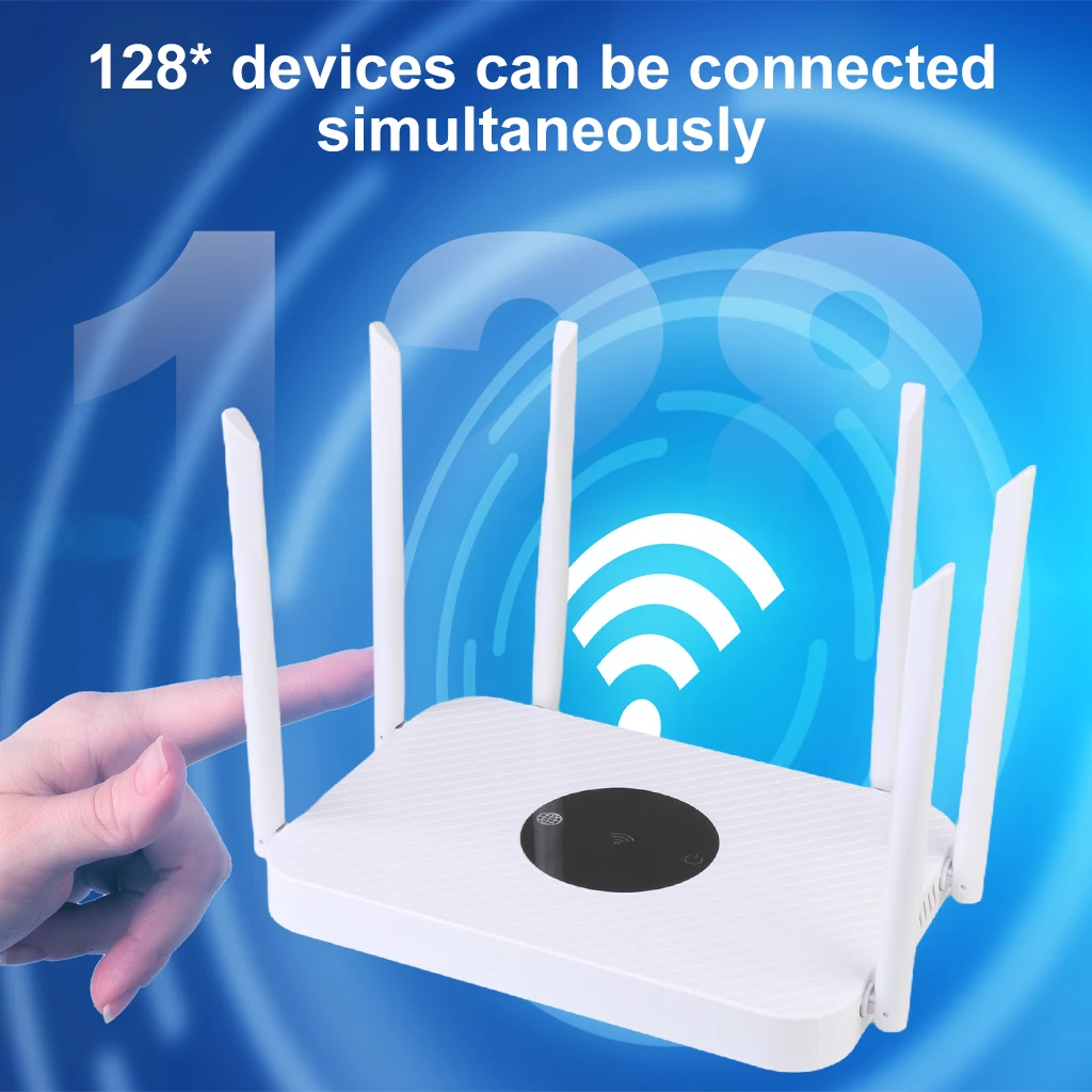 واي فاي الألياف النطاق العريض راوتر لاسلكي غير محدود 6-هوائي Wifi6 اللاسلكية تغطية المنزل كله راوتر عالية السرعة جيجابت جدار الملك