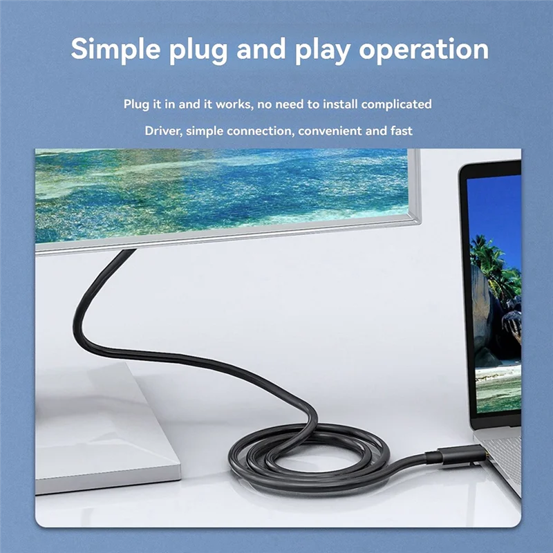 USB-C إلى VGA محول نوع-C إلى D-Sub 15Pin VGA محول كابل ل USB 3.1 الهاتف المحمول شاشة الكمبيوتر المحمول العارض TV-TCE