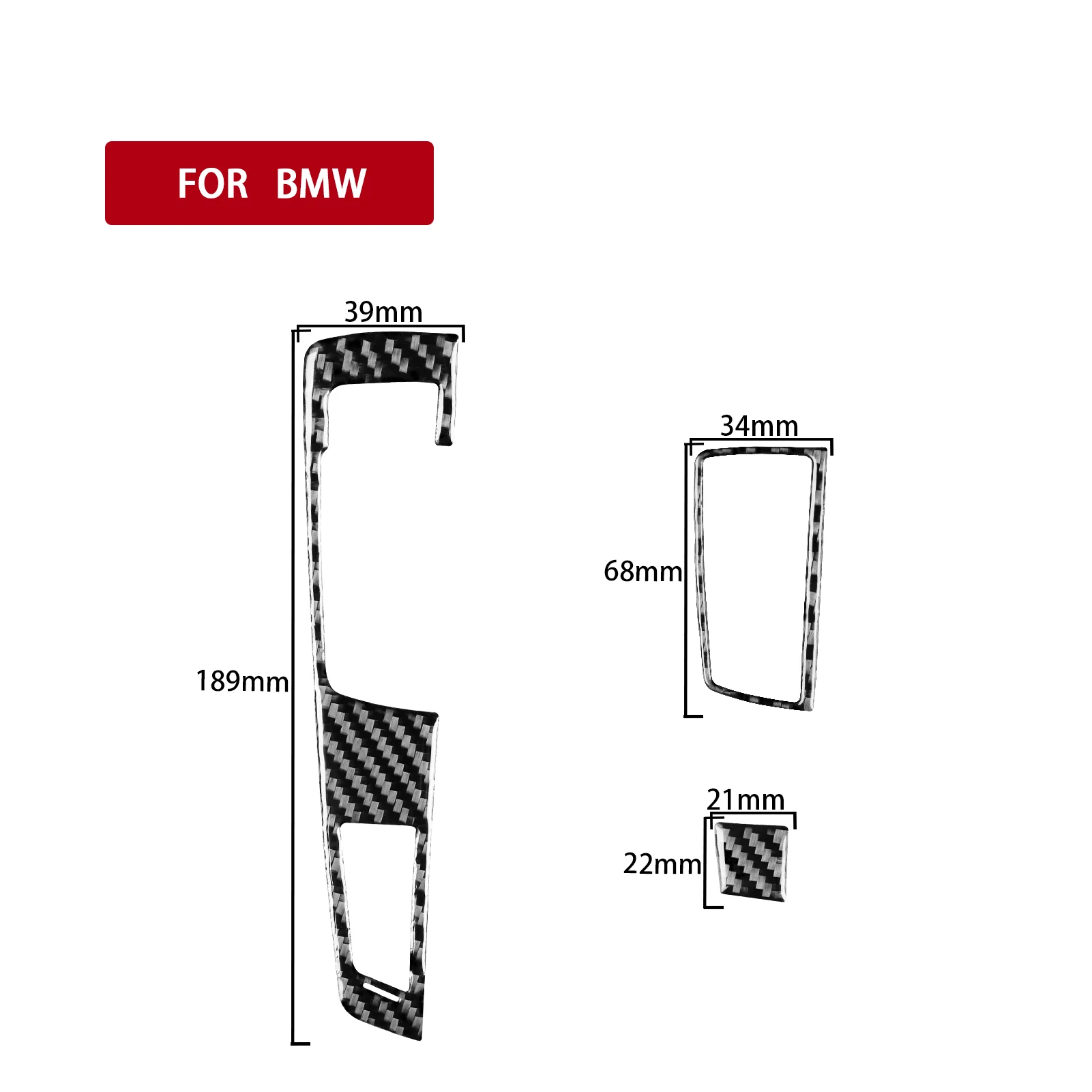 Direct Cover Carbon Fiber Console Button Display Panel For BMW 6Series M6 F06 F12 F13 2011—2018 Car Interior Accessories