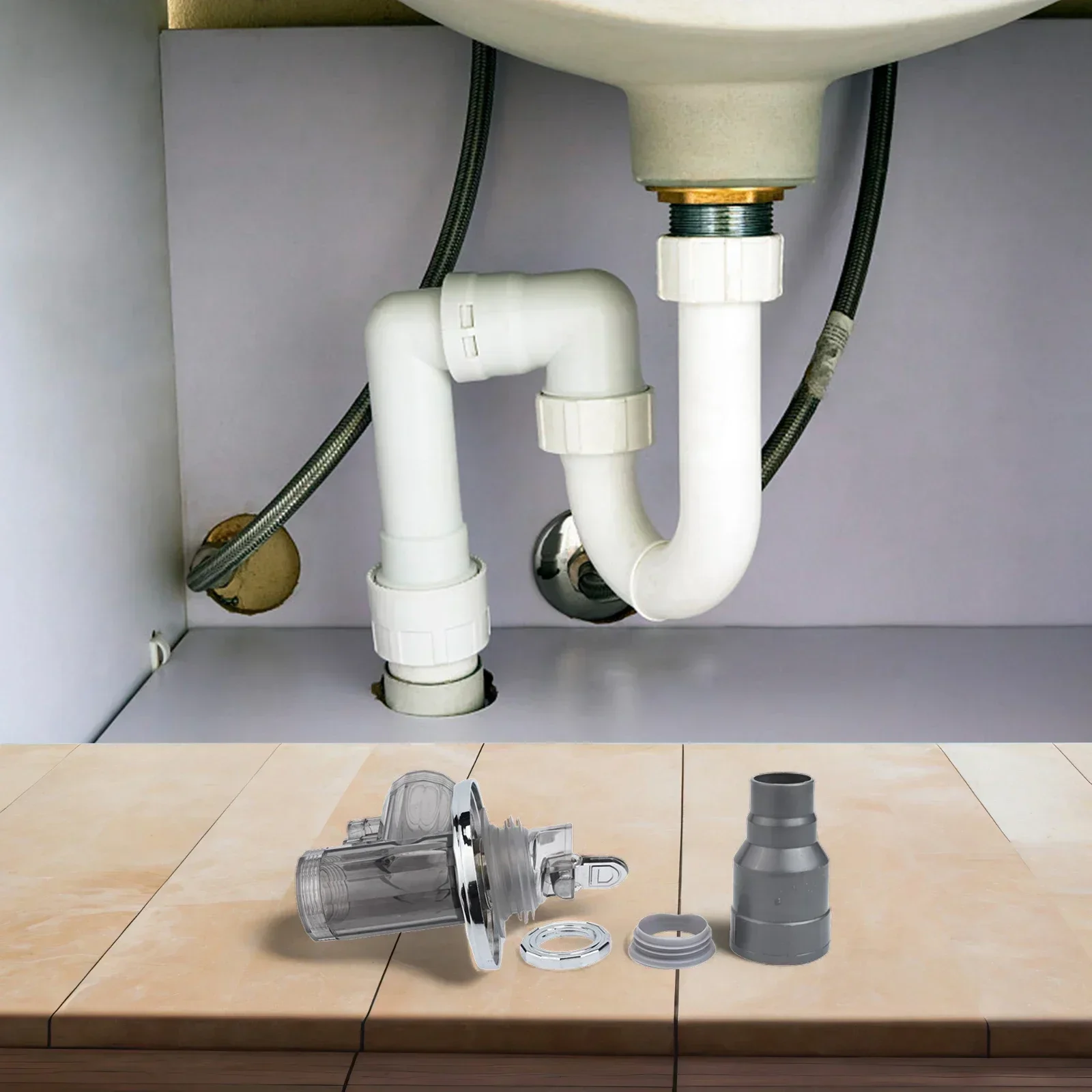 

Drainage Solutions 50 75mm Diameter Kitchen Drain Connector Installation Kit Effortless Setup Home And Kitchen Use