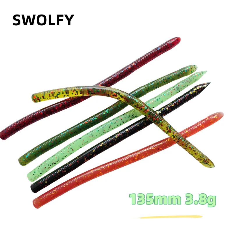 10pcs/bag High Density Senko Soft Fishing Lure Worm Baits 135mm 3.8g  Rig for Bass Tackle Fishing Trout Pike Catfish Pesca