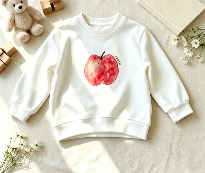 Baby Cute Fruit Theme Crew Neck Sweatshirt Children Infant Cotton Pullover Kid Popular Clothing Baby Boys Girls Costume Wear Top
