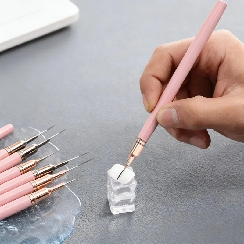 ชุดแปรงเพ้นท์เล็บ 5 ชิ้น สำหรับเจลยูวี ชุดแปรงเพ้นท์เล็บลายเส้นฝรั่งเศส วาดลายเส้น วาดดอกไม้ ปากกาสำหรับมืออาชีพ อุปกรณ์ทำเล็บ