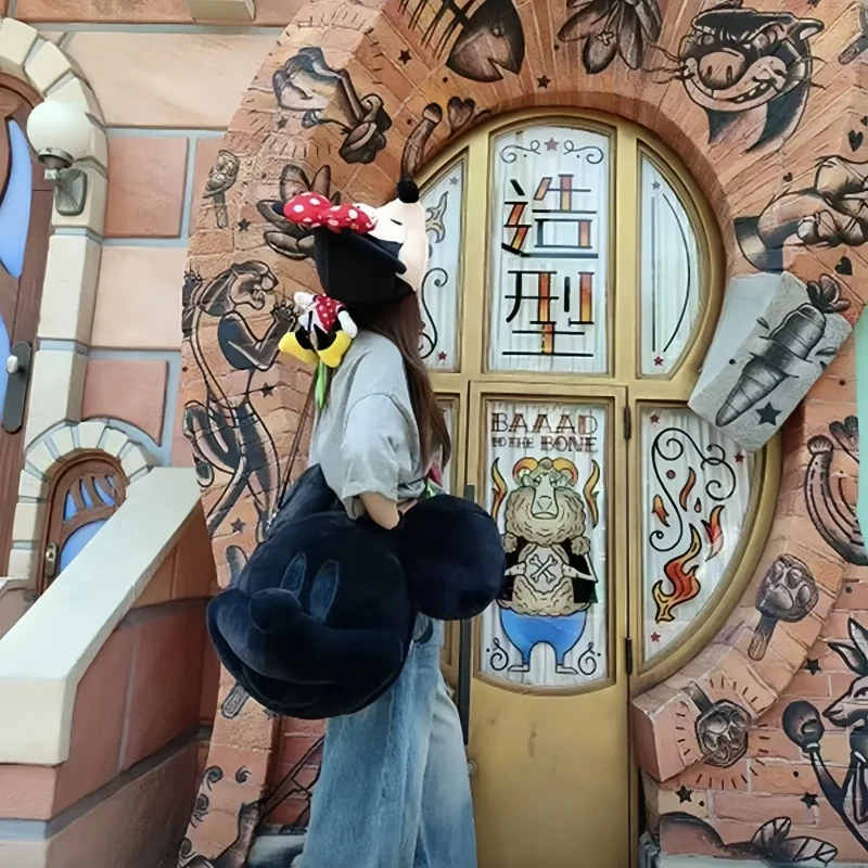 حقيقية ديزني Potdemiel وعاء العسل ميكي كبير رئيس حقيبة واحدة حقيبة كتف Kawaii الكرتون ميكي الاتجاه إرسال الفتيات هدية عيد ميلاد